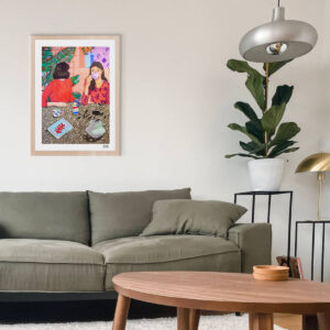 Azucena González #AG1 enmarcado en madera de haya en ambiente